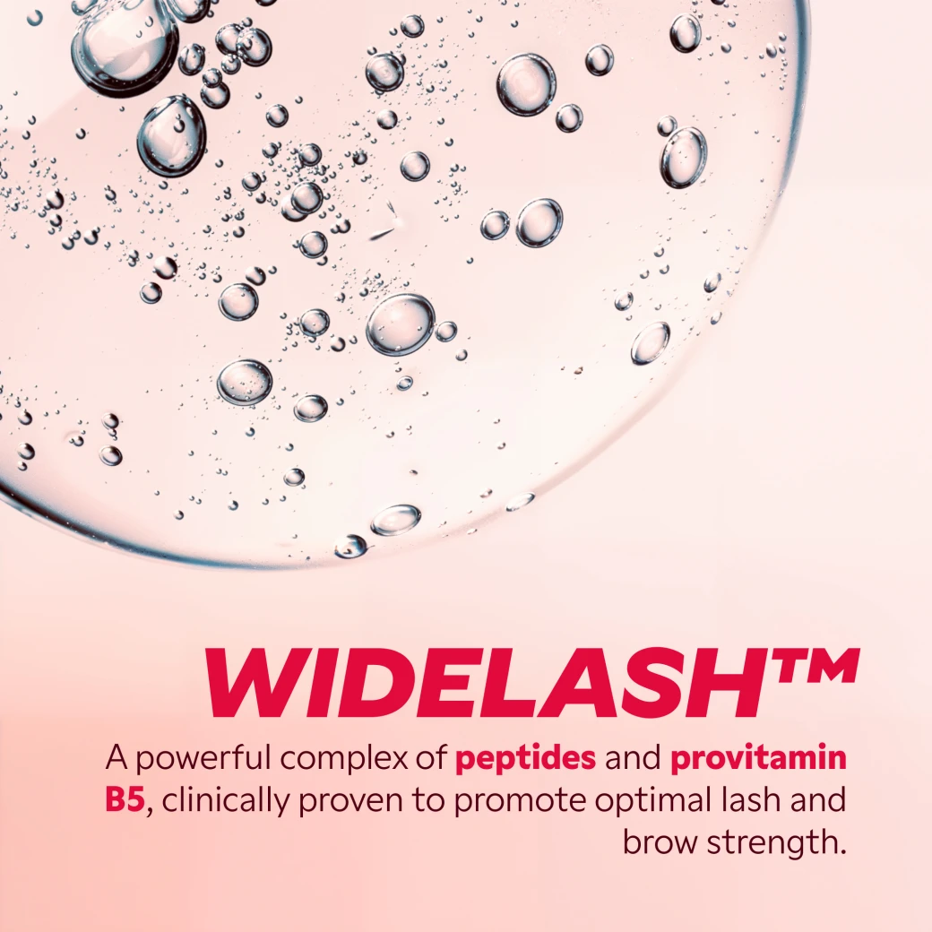 Lash booster serum application along the upper lash line