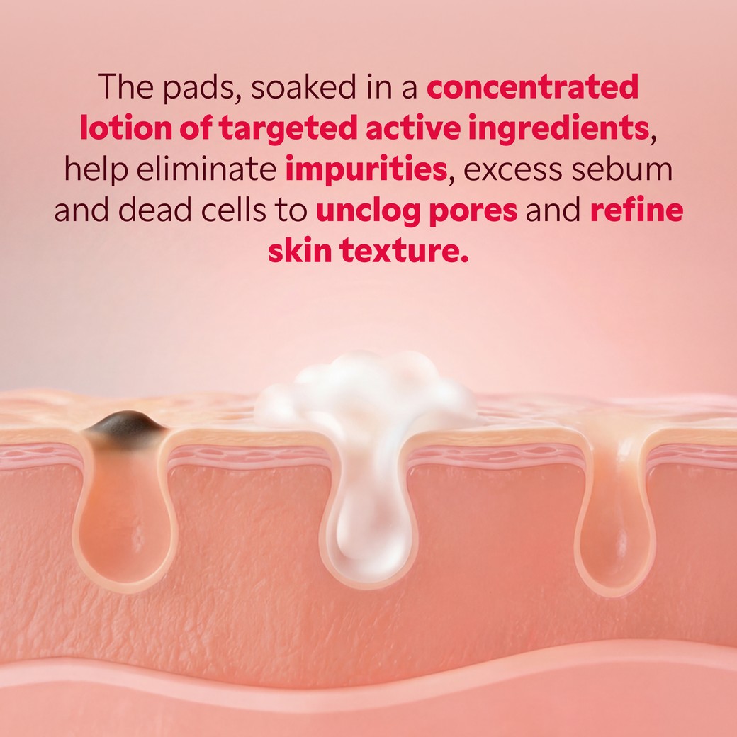Toning Pads skincare routine step demonstration