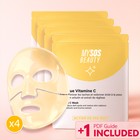 Vitamin C collagen face mask pack of 4 by My SOS Beauty