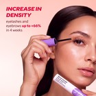 My SOS Beauty brow booster serum applied on eyebrows close-up