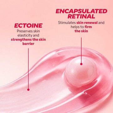 Active capsule texture close-up anti-aging cream