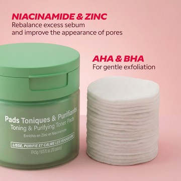 Applying My SOS Beauty Purifying Pad on face