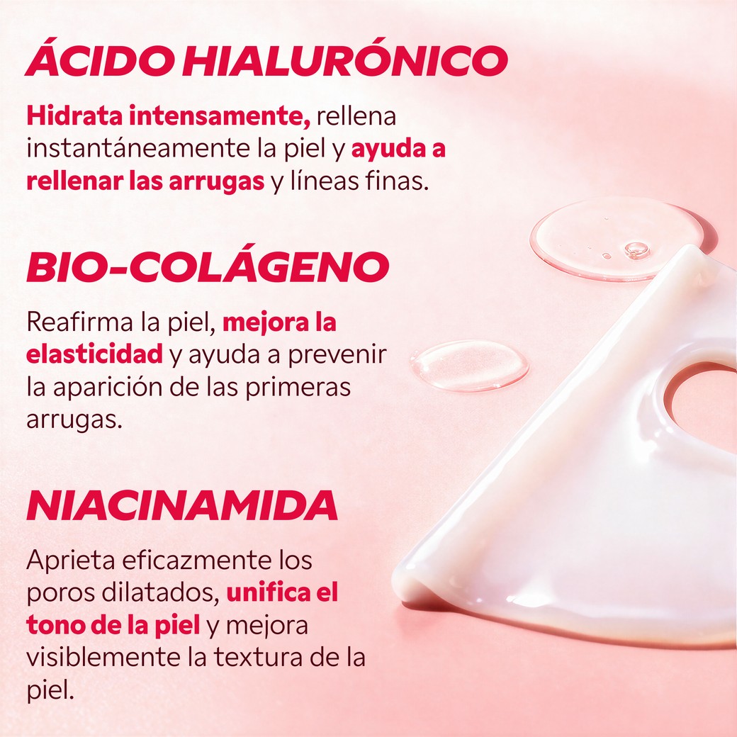 Textura y detalle de la mascarilla bio-colágeno My SOS Beauty