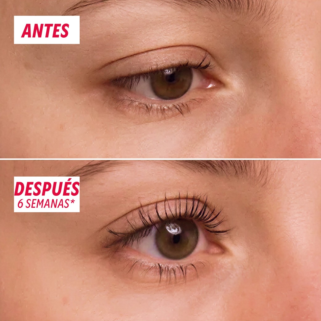 Antes y después del sérum para pestañas My SOS Beauty