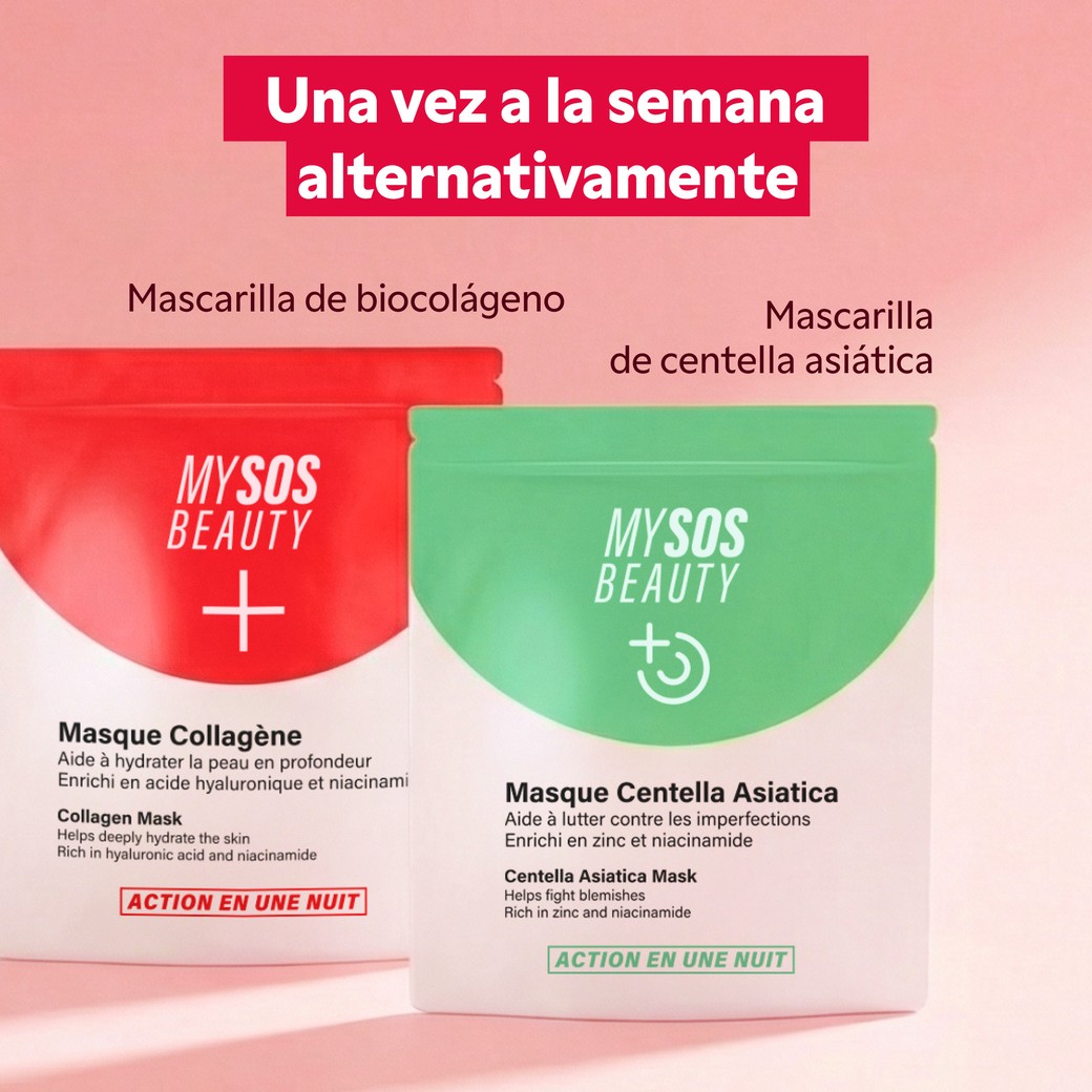 Texturas de las mascarillas del Dúo Hidratante Purificante