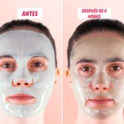 Rostro con la mascarilla de Centella asiática, antes y después