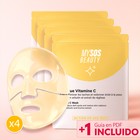 Pack de 4 mascarillas vitamina C My SOS Beauty luminosidad antimanchas