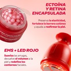Crema en cápsulas con ectoína y retinal, y dispositivo EMS con luz LED roja