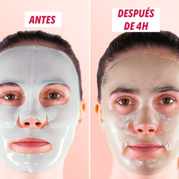 Mascarilla Centella Asiática My SOS Beauty aplicada sobre el rostro