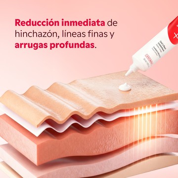 Demostración del efecto lifting inmediato en bolsas de ojos