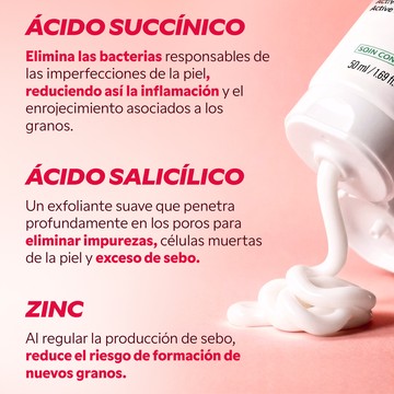 Resultado piel limpia tras uso del tratamiento antiimperfecciones
