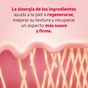 Aplicación de la crema antiedad en cápsulas sobre la piel