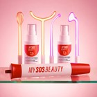 Vysokofrekvenční přístroj, nástavce a mlhy My SOS Beauty na skleněné poličce