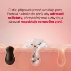 Ilustrace jemně čištěného póru pleti