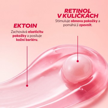 Kapsle s retinolem v krému Anti-Âge detail textury