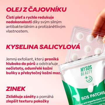 Struktura mikrobodů s kyselinou salicylovou a tea tree olejem