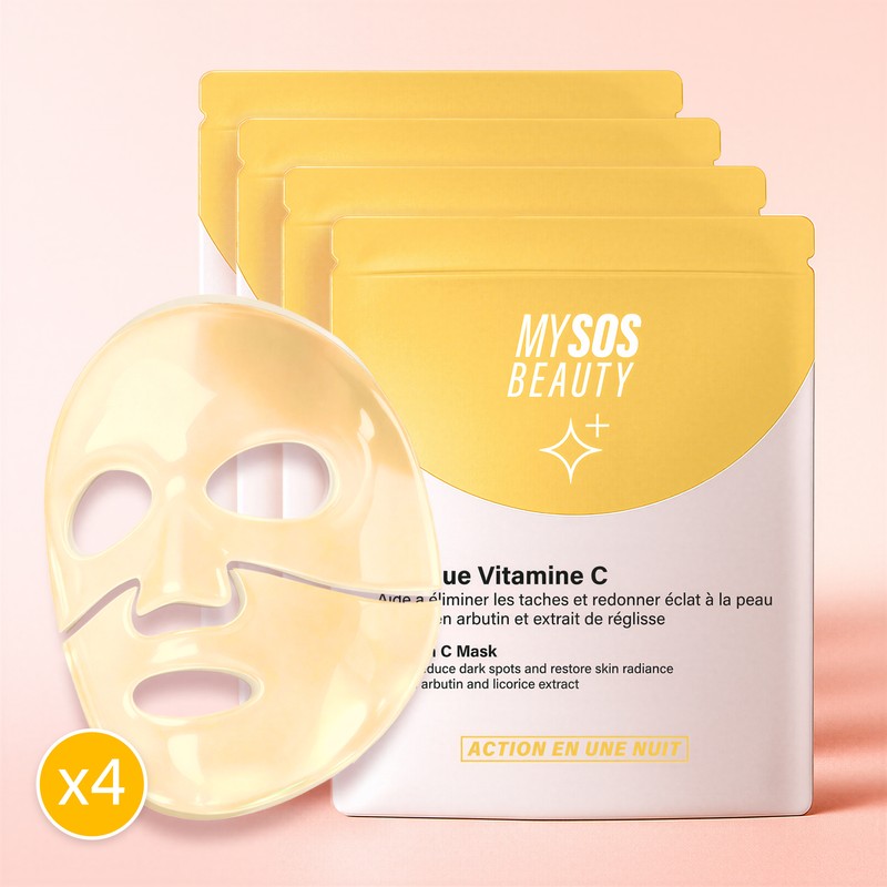Aplikace masky s vitamínem C na obličej