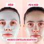 Obličej s maskou s pupečníkem asijským, před a po