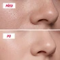 Detail pleti na nose, před a po